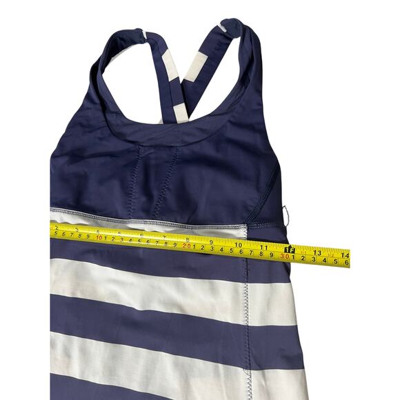Lululemon Stuff your Bra Cadet Striped Navy/White Tank Top Size 6 - Picture 4 of 4